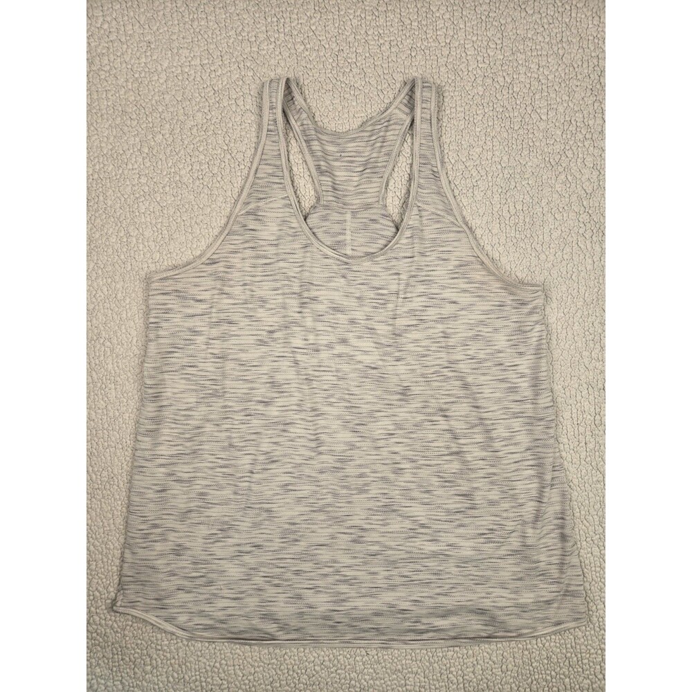 Lululemon No Limits Tank Top Womens 10 L/XL Space Dye‎ Gray Racerback Flowy
